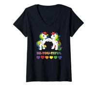 Mujer My Little Pony Be-You-Tiful Classic Rainbow Ponys Camiseta Cuello V