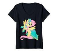 Mujer My Little Pony: Friendship Is Magic Fluttershy Gala Dress Camiseta Cuello V