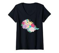 Mujer My Little Pony: Friendship Is Magic Fluttershy with Flowers Camiseta Cuello V