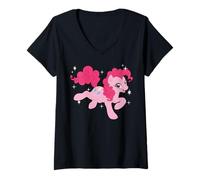 Mujer My Little Pony: Friendship Is Magic Pinkie Pie Shining Stars Camiseta Cuello V
