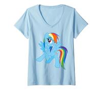 Mujer My Little Pony: Friendship Is Magic Rainbow Dash Portrait Camiseta Cuello V