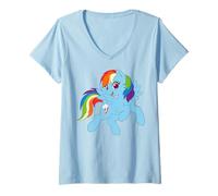 Mujer My Little Pony: Friendship Is Magic Rainbow Dash Soaring Sky Camiseta Cuello V