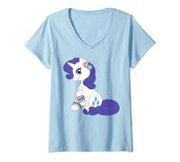 Mujer My Little Pony: Friendship Is Magic Rarity Cute Jewelry Pose Camiseta Cuello V