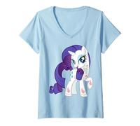 Mujer My Little Pony: Friendship Is Magic Rarity Floral Art Work Camiseta Cuello V