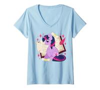 Mujer My Little Pony: Friendship Is Magic Twilight Sparkle Reading Camiseta Cuello V