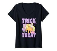 Mujer My Little Pony Halloween Trick Or Treat Apple Jack Portrait Camiseta Cuello V