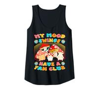 Mujer My Mood Swings Have A Fan Club Lindo diseño de Hongos Camiseta sin Mangas