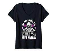 Mujer My Pronouns Are MEE Maw Funny Hip Hop Grandma Meme Gifts Camiseta Cuello V