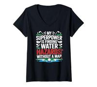 Mujer MY Superpower IS Finding Water Hazards Without A Map Camiseta Cuello V