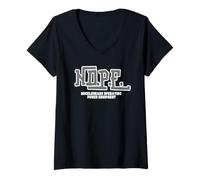 Mujer N.O.P.E. Tecnología Divertida, Mecánica, Ciencia, Gráfico Nerd Camiseta Cuello V
