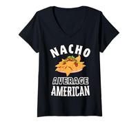 Mujer Nacho Promedio Americano Orgulloso América Cultura Cinco de Mayo Camiseta Cuello V