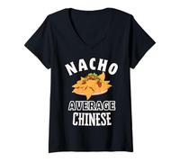 Mujer Nacho Promedio Chino Orgulloso China Cultura Cinco de Mayo Camiseta Cuello V