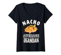 Mujer Nacho Promedio Ugandés Orgulloso Uganda Cultura Cinco de Mayo Camiseta Cuello V
