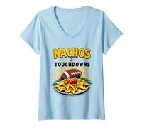 Mujer Nachos > ¡Anotaciones! ¡Divertido día del juego, foodie, crocante y buenísimo Camiseta Cuello V