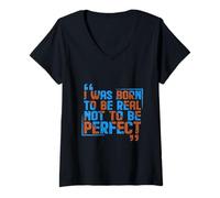 Mujer Nací para ser Real, no para ser Camiseta Cuello V