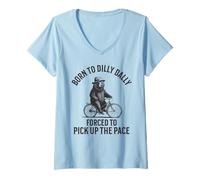 Mujer Nacido de Dilly Dally Obligado a acelerar el Ritmo Camiseta Cuello V