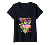 Mujer Nacido en los años noventa Estética Retro Camiseta Cuello V