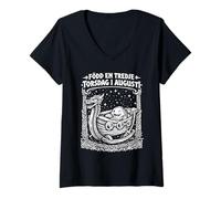 Mujer Nacido un Tercer Jueves en Augusti Surströmming Camiseta Cuello V