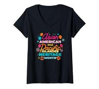 Mujer Nacional Asian American and Pacific Islander Heritage Month Camiseta Cuello V