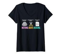 Mujer Nada es Mejor Que Leer Semana Nacional de la Biblioteca Día Mundial del Libro Camiseta Cuello V