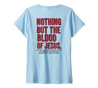 Mujer Nada más Que la Sangre de Jesús Redención Gracia Camiseta Cuello V