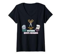 Mujer Nada Mejor Que Leer Día Mundial del Libro Lectura Divertida Camiseta Cuello V