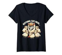 Mujer Nada Sus Aquí Lobo En Ropa De Oveja Meme Funny Meme Camiseta Cuello V