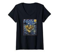 Mujer Nadando Golden Retriever Art Nadador Perro Le Encanta Nadar Camiseta Cuello V