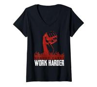 Mujer Nadie Se Preocupa Trabaja Duro Fuerza Mental Camiseta Cuello V