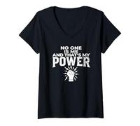 Mujer Nadie Soy yo y Ese es mi Poder - Autoaliento Camiseta Cuello V