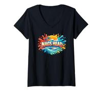 Mujer Nags Head North Carolina Beach Town Sand Dunes Novedad Camiseta Cuello V