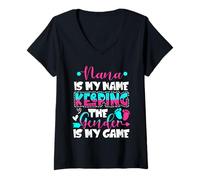 Mujer Nana Is My Name Keeping Gender Is My Game Gender Reveal Camiseta Cuello V