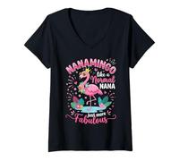 Mujer Nanamingo Like A Normal Nana Just More Fabulous Flamingo Camiseta Cuello V