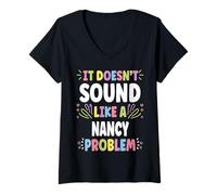 Mujer Nancy Personalized Women's Gift Custom Nancy Camiseta Cuello V