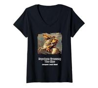 Mujer Napoleon Crossing The Alps con Gafas de Sol Camiseta Cuello V