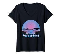 Mujer Nápoles Italia Viajes Lugares de interés italianos Vacaciones en Napoli Camiseta Cuello V