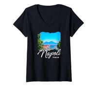 Mujer Napoli Italia/Nápoles Italia/Nápoles Camiseta Cuello V
