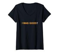Mujer Naranja Color I Was Good At It Gráfico Naranja Camiseta Cuello V
