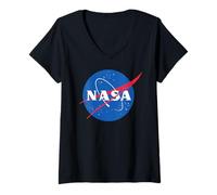 Mujer NASA Artemisa II Logotipo de la NASA Espacio de misión Artemis Camiseta Cuello V