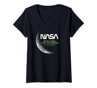 Mujer NASA - Moon Explore The Universe Camiseta Cuello V