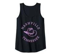 Mujer Nashville Tennessee Sombrero De Vaquera Vaquera Country Music City Camiseta sin Mangas