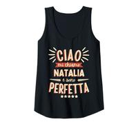 Mujer Natalia Idea Regalo Personalizzata Amica Nome Divertente Camiseta sin Mangas
