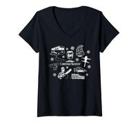 Mujer National Lampoon's Christmas Vacation Light Icons Camiseta Cuello V