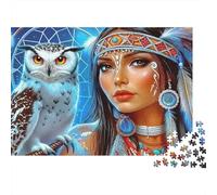 Mujer Nativa Americana_3 Puzzle 1000 Piezas para Parejas Detalles Nítidos Reducción De Estrés Más Vendido Sin Polvo Papel Grueso 52x38cm/1000pcs