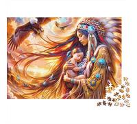Mujer Nativa con Bebé Puzzle para Adultos Puzzle de 1000 Piezas Papel Amor Maternal Puzzle para Toda la Familia Relajación Decoración Regalo 70x50cm/1000pcs