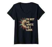 Mujer Native American Heritage Day I'm Not As White As I Look Camiseta Cuello V