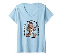 Mujer Native Appalachian Funny Bigfoot Banjo Sasquatch Camiseta Cuello V