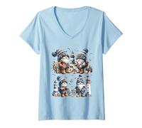 Mujer Nautical GNOME For Women and Men Funny Lighthouse Keeper Camiseta Cuello V