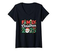 Mujer Navidad en Familia 2025 es la Familia y la Familia es la Camiseta Cuello V