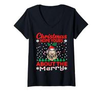 Mujer Navidad: Hope Yours Is All About The Merry Camiseta Cuello V